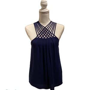 Sweet Wanderer- Royal Blue, Sleeveless Blouse -A